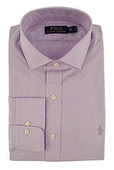 Polo Ralph Lauren Mens Estate Hairline Stripe Shirt (15.5(32-33), Purple/White)